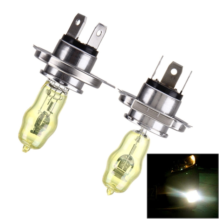 H4 Xenon Pure Yellow Bulbs, 12V 100/90W - Halogen Lights by buy2fix | Online Shopping UK | buy2fix
