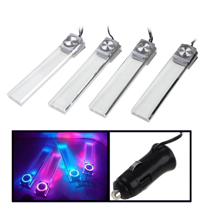 4X Car Illumination Blue Light LED Dash Decoration Lamp by buy2fix