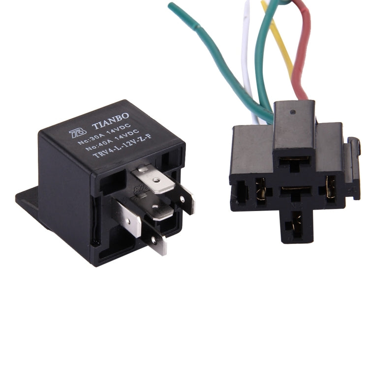 Car Electric Relay, 12V 40A(Black) by buy2fix