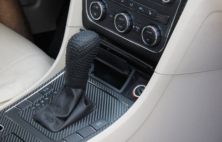 Universal Elasticity Nonslip Soft Silicone Car Gear Shift Knob Cover(Black) by buy2fix
