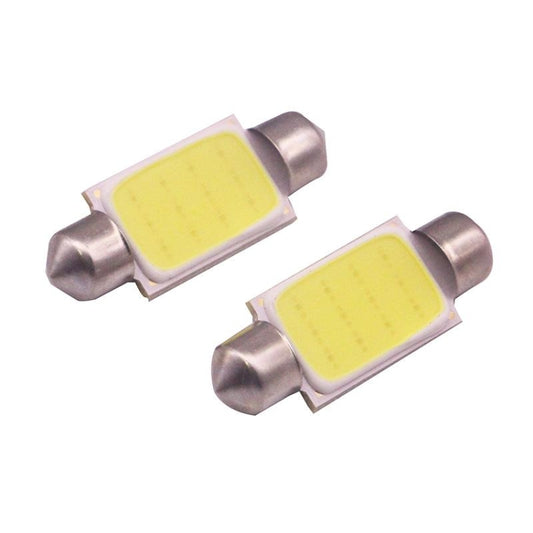 2 PCS 39mm 1.5W 80LM White Light 1 COB LED License Plate Reading Lights Car Light Bulb by buy2fix