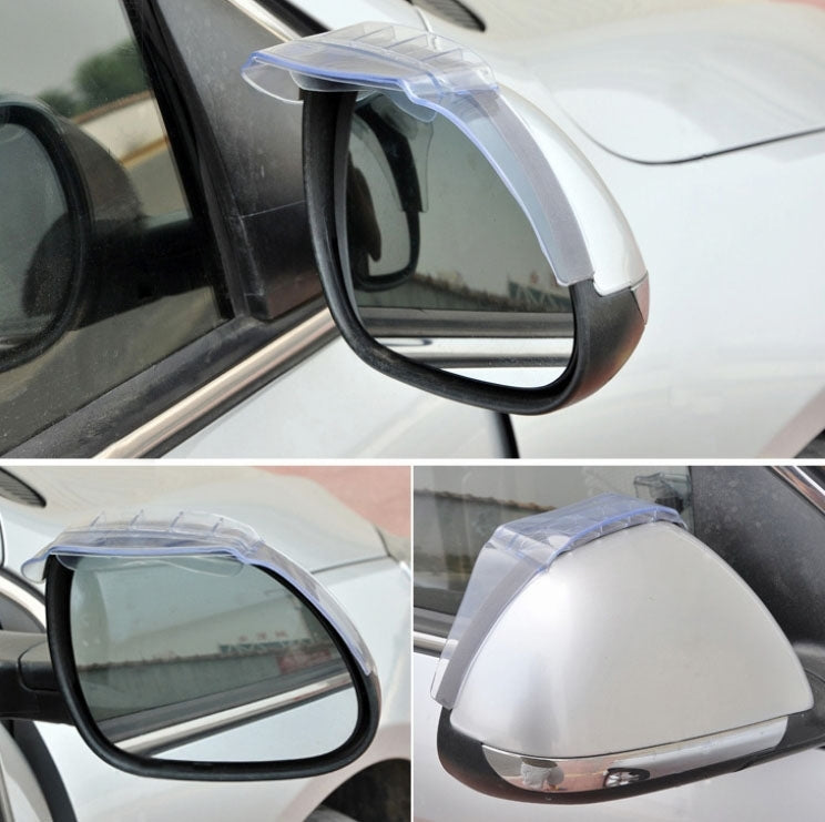 2 PCS Flexible Shielding Rain Board Rain Eyebrow with Wind Guide Apparatus for Car Rearview Mirrors(Black) by buy2fix