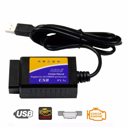 ELM327 Interface USB V1.5 OBDII Auto Diagnostic Scanner Tool - Code Readers & Scan Tools by buy2fix | Online Shopping UK | buy2fix