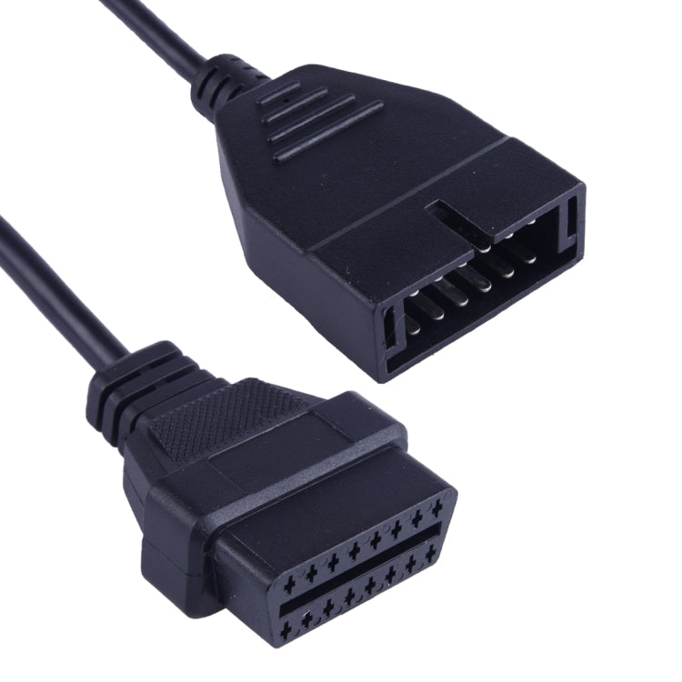 12 Pin to 16 Pin OBDII Diagnostic Cable for General Motors, Full Length: 19cm(Black) - Cables & Connectors by buy2fix | Online Shopping UK | buy2fix