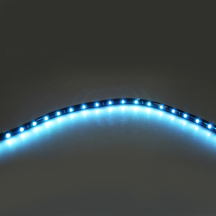 10 PCS 30cm 15 LED Waterproof Flexible Car Strip Light, DC 12V(Ice Blue Light) - Decorative Lights by buy2fix | Online Shopping UK | buy2fix