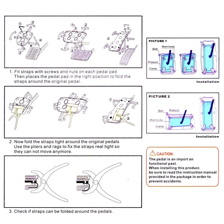 Car Universal Non-Slip Pedal(Blue) by buy2fix
