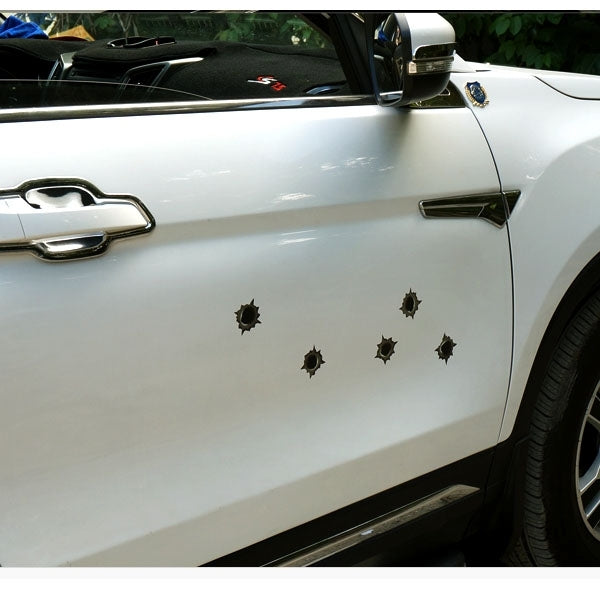 6 in 1 Anti-scratch Bullet Hole Decoration Car Sticker, Size: 4cm x 4cm by buy2fix
