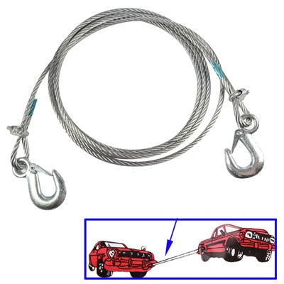 Steel Towing Rope, Diameter: 8mm, Length: 3.5m by buy2fix