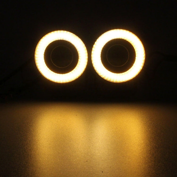 2 PCS 2.5 inch 10W 900LM White + Yellow Light 6500K Waterproof LED Eagle Eye Light for Vehicles, DC 12V, Cable Length: 20cm(Black) - In Car by buy2fix | Online Shopping UK | buy2fix
