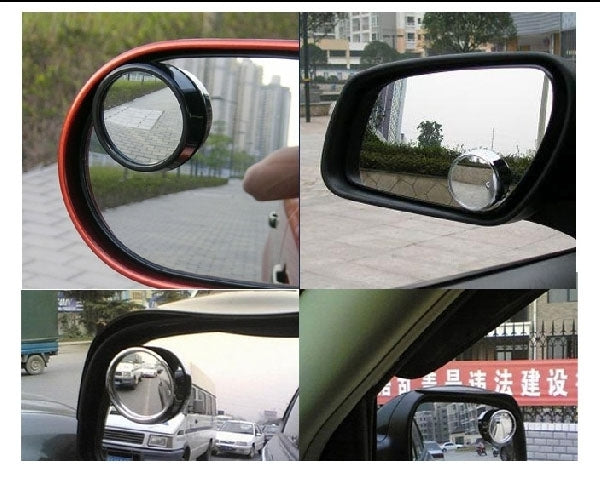2 PCS 3R11 Car Rear View Mirror Wide Angle Mirror Side Mirror, 360 Degree Rotation Adjustable(Silver) by 3R