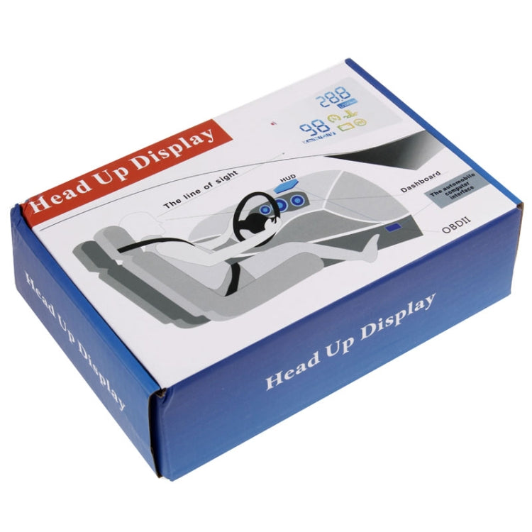 W02 5.5 inch Car OBDII HUD Fuel Consumption Warning System Vehicle-mounted Head Up Display Projector with LED by buy2fix