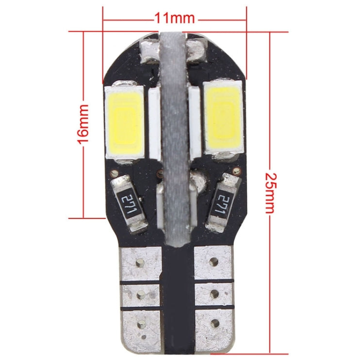 10 PCS T10 4W 280LM White Light 8 LED SMD 5630 Canbus Decode Car Clearance Lights Lamp, DC 12V - Clearance Lights by buy2fix | Online Shopping UK | buy2fix
