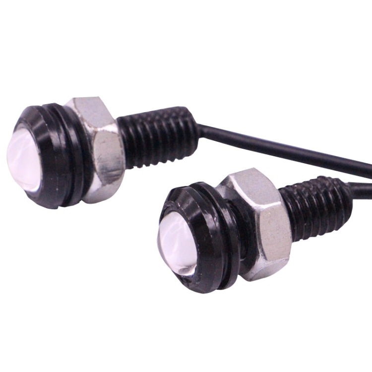 2 PCS 2x 2W Waterproof Eagle Eye Light White LED Light for Vehicles, Cable Length: 60cm(Black) - Eagle Eye Lamps by buy2fix | Online Shopping UK | buy2fix