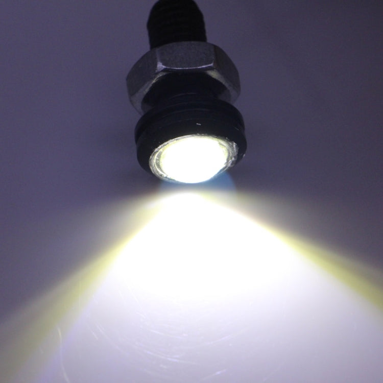 2 PCS 2x 2W Waterproof Eagle Eye Light White LED Light for Vehicles, Cable Length: 60cm(Black) - Eagle Eye Lamps by buy2fix | Online Shopping UK | buy2fix