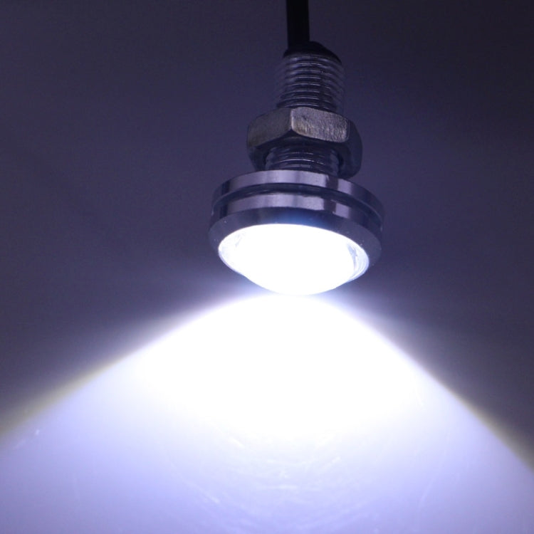 2 PCS 2x 3W 120LM Waterproof Eagle Eye Light White LED Light for Vehicles, Cable Length: 60cm(Silver) - Eagle Eye Lamps by buy2fix | Online Shopping UK | buy2fix