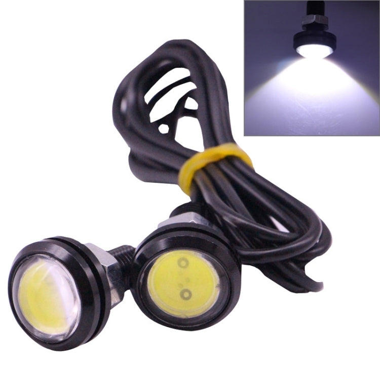 2 PCS 2x 3W 120LM Waterproof Eagle Eye light White LED Light for Vehicles, Cable Length: 60cm(Black) - Eagle Eye Lamps by buy2fix | Online Shopping UK | buy2fix