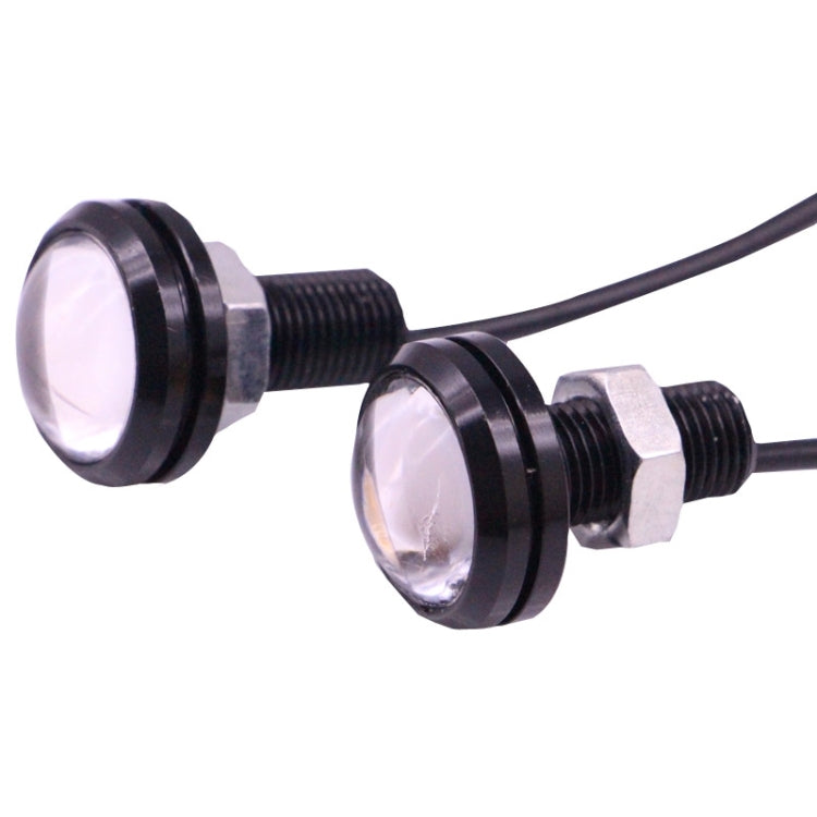 2 PCS 2x 3W 120LM Waterproof Eagle Eye Light Yellow LED Light for Vehicles, Cable Length: 60cm(Black) - Eagle Eye Lamps by buy2fix | Online Shopping UK | buy2fix