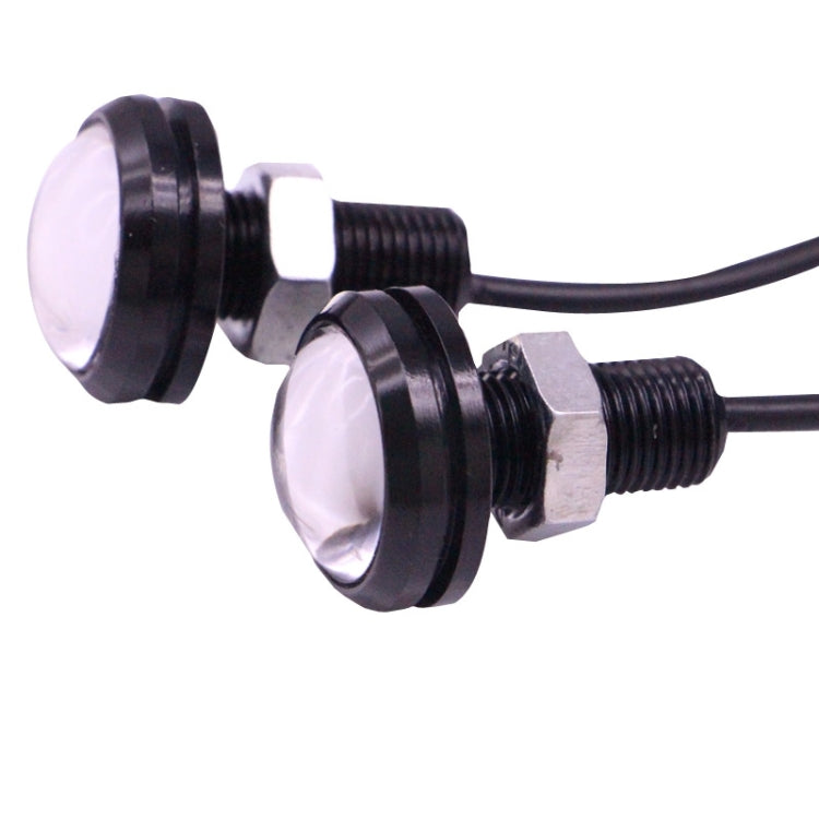 2 PCS 2x 3W 120LM Waterproof Eagle Eye light White LED Light for Vehicles, Cable Length: 60cm(Black) - Eagle Eye Lamps by buy2fix | Online Shopping UK | buy2fix
