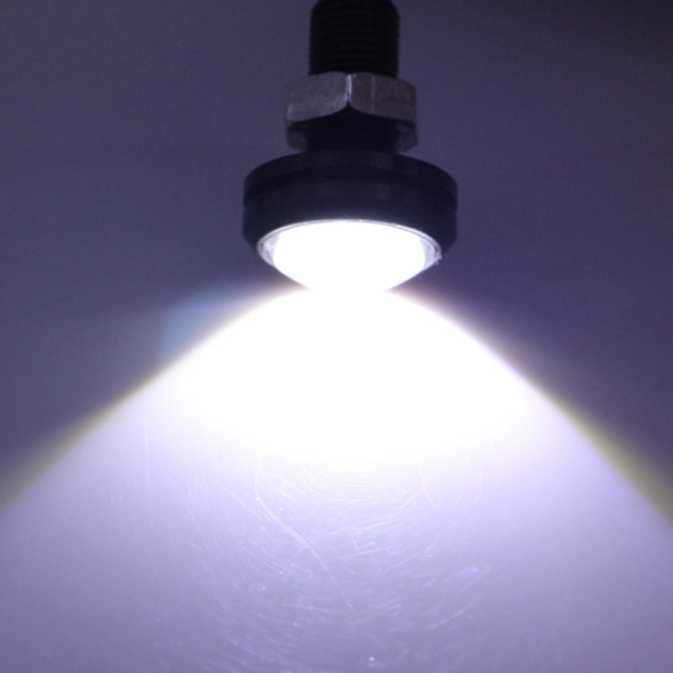 2 PCS 2x 3W 120LM Waterproof Eagle Eye light White LED Light for Vehicles, Cable Length: 60cm(Black) - Eagle Eye Lamps by buy2fix | Online Shopping UK | buy2fix