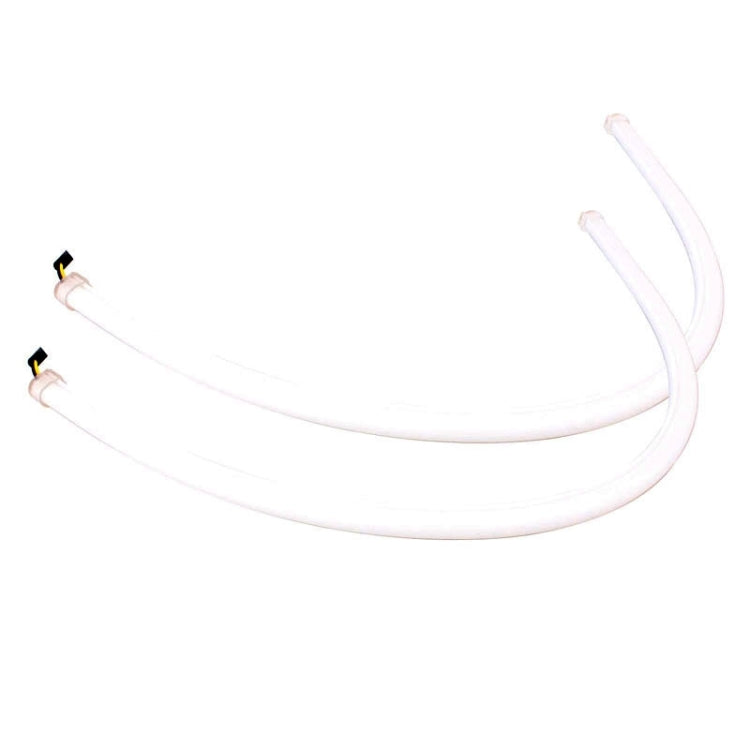 2 PCS 6W 360LM 6500K 597-577nm White + Yellow Wired LED Tube Daytime Running Light DRL Steering Lamp, DC12V, Lamp Length:60cm - In Car by buy2fix | Online Shopping UK | buy2fix