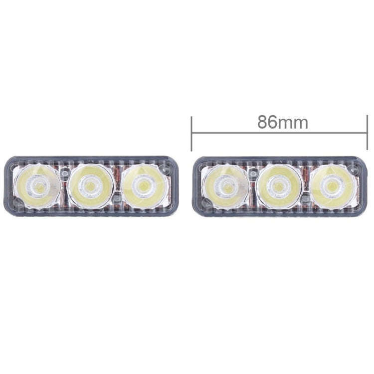 2 PCS MZ 9W 540LM 6500K 3-LED White Light Wired Car Daytime Running Light Fog Lamp, DC12-24V,Light Wire: 15cm - Fog / Driving Lights by buy2fix | Online Shopping UK | buy2fix