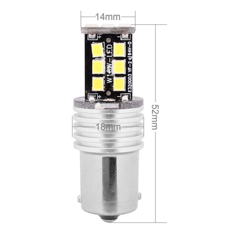 2 PCS 1156 3W LED 300LM SMD 2835 Car Rear Turn light / Backup Light for Vehicles, DC 12V(White Light) - Fog / Driving Lights by buy2fix | Online Shopping UK | buy2fix