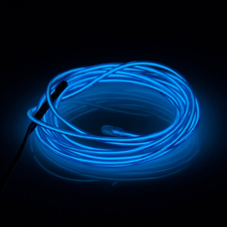 EL Cold Blue Light Waterproof Round Flexible Car Strip Light with Driver for Car Decoration, Length: 2m(Blue) by buy2fix