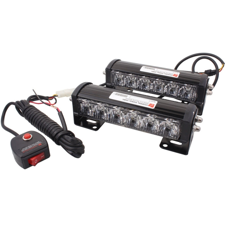 2 PCS 6 inch 6 LED 2 x 18W Car Flash Warning Light Red + Blue Change White Waterproof Emergency Light, DC 12V - In Car by buy2fix | Online Shopping UK | buy2fix
