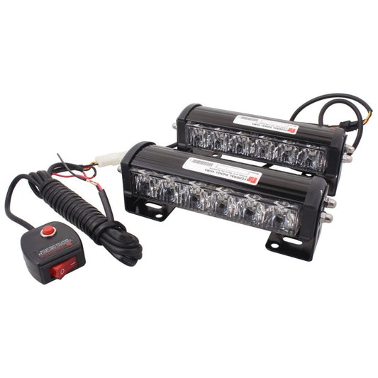 2 PCS 6 inch 6 LED 2 x 18W Car Flash Warning Light Yellow Change White Waterproof Emergency Light, DC 12V by buy2fix