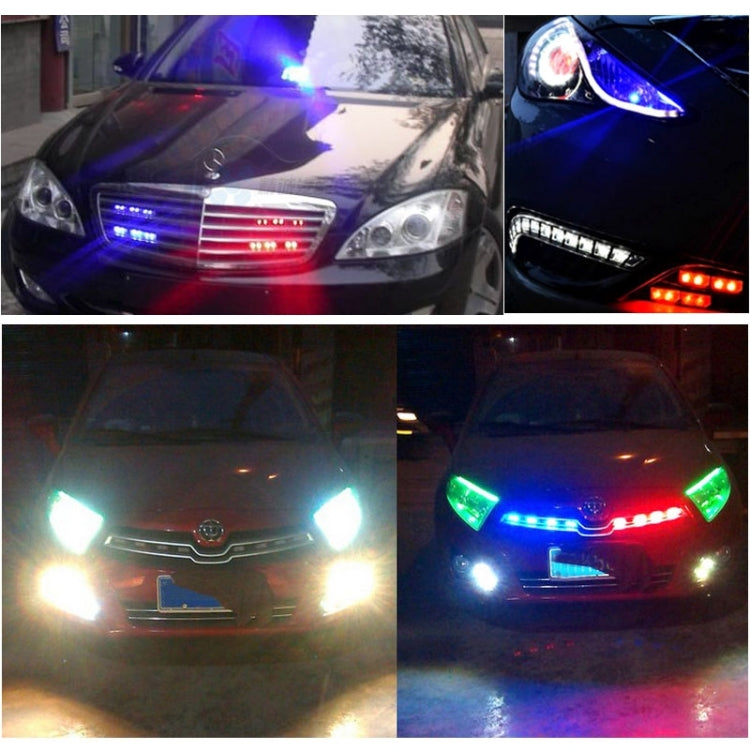 2 PCS 6 inch 6 LED 2 x 18W Car Flash Warning Light Yellow Change White Waterproof Emergency Light, DC 12V - In Car by buy2fix | Online Shopping UK | buy2fix