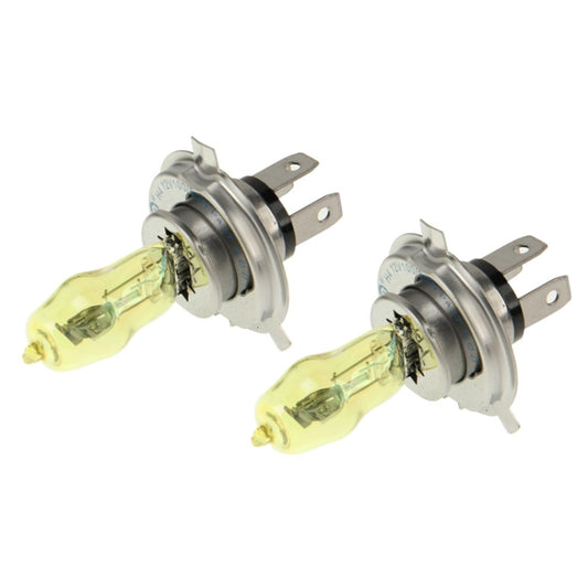 2 X H4 HOD Halogen Bulbs 12V 100W 2400 LM 3500K Yellow Light Headlights by buy2fix