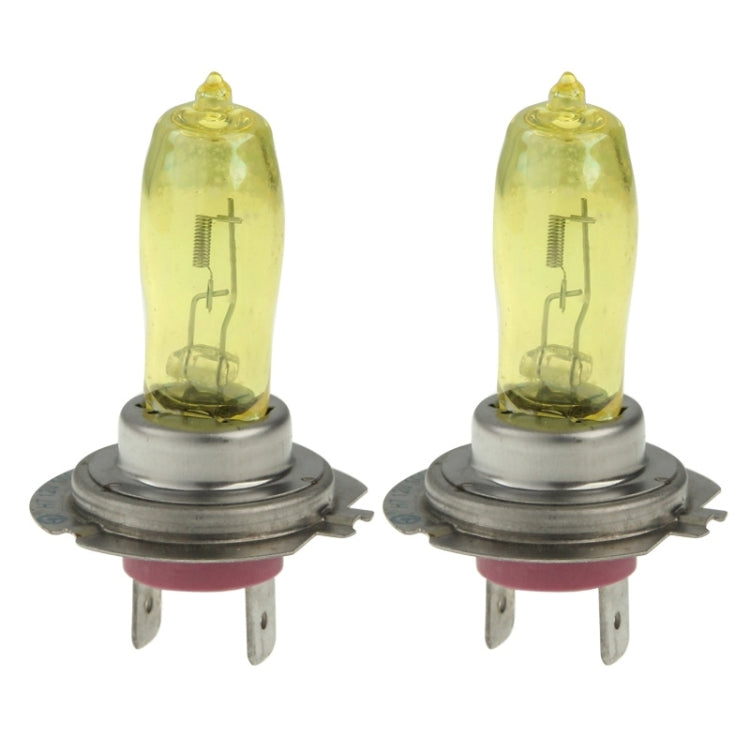 2 X H7 HOD Halogen Bulbs 12V 100W 2400 LM 3500K Yellow Light Headlights - Halogen Lights by buy2fix | Online Shopping UK | buy2fix