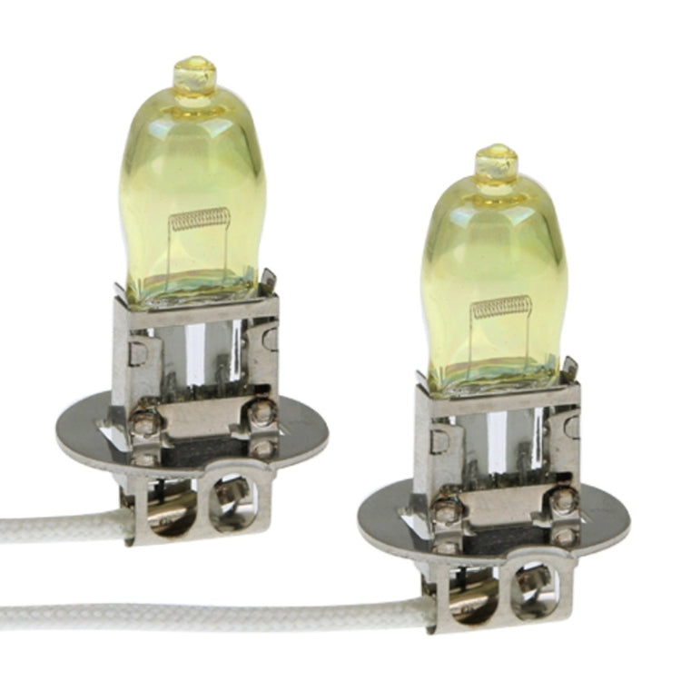 2 X H3 HOD Halogen Bulbs 12V 100W 2400 LM 3500K Yellow Light Headlights - Halogen Lights by buy2fix | Online Shopping UK | buy2fix