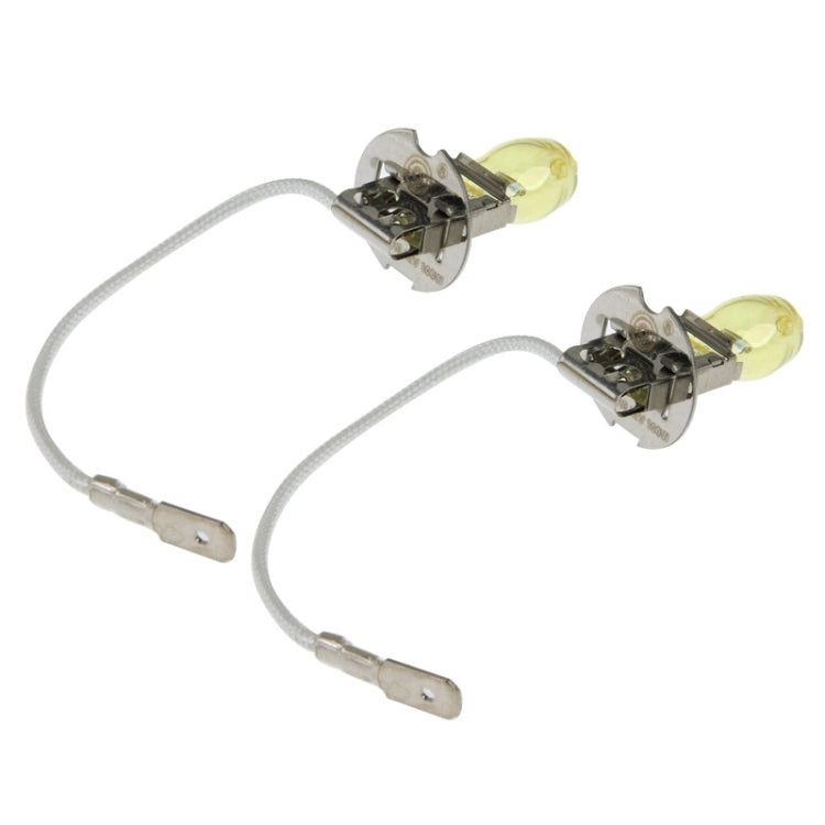 2 X H3 HOD Halogen Bulbs 12V 100W 2400 LM 3500K Yellow Light Headlights - Halogen Lights by buy2fix | Online Shopping UK | buy2fix