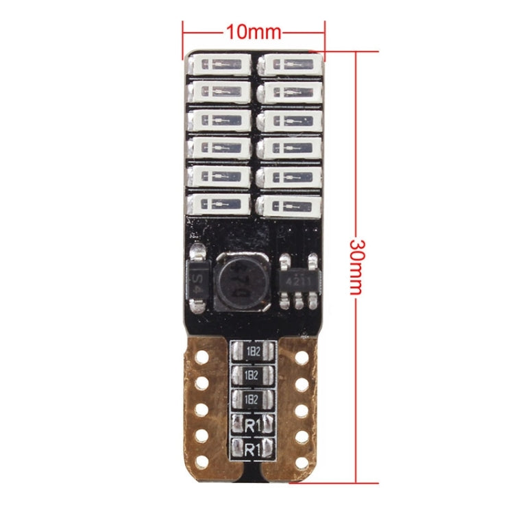 2 PCS T10 4.8W 720LM Yellow Light 24 SMD 4014 LED Error-Free Canbus Car Clearance Lights Lamp, DC 12V - Clearance Lights by buy2fix | Online Shopping UK | buy2fix