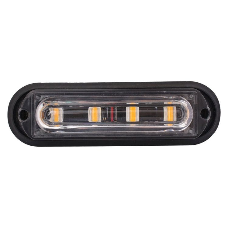 12W 720LM 4-LED Yellow Light 18 Flash Patterns Car Strobe Emergency Warning Light Lamp, DC 12V - Warning Lights by buy2fix | Online Shopping UK | buy2fix