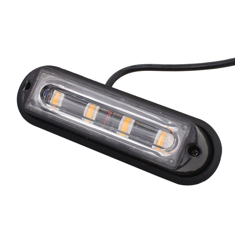 12W 720LM 4-LED Yellow Light 18 Flash Patterns Car Strobe Emergency Warning Light Lamp, DC 12V - Warning Lights by buy2fix | Online Shopping UK | buy2fix