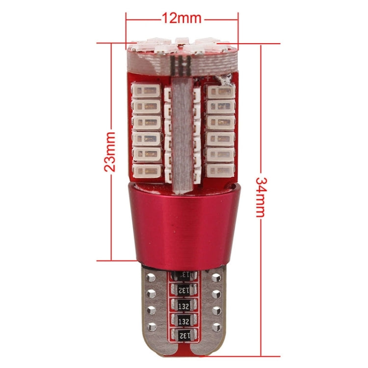 2 PCS T10 5W 285LM Red Light 57 SMD 4014 LED Error-Free Canbus Car Clearance Lights Lamp, DC 12V - Clearance Lights by buy2fix | Online Shopping UK | buy2fix