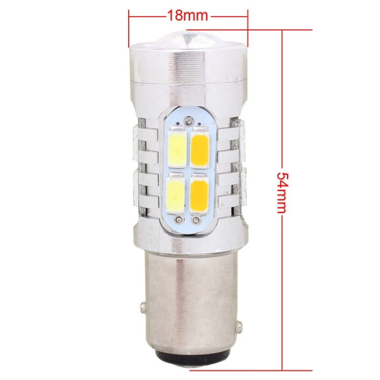 2PCS 1157/BAY15D 10W 700LM Yellow + White Light 20-LED SMD 5630 Car Brake Light Lamp Bulb, Constant Current, DC 12-24V - Brake Lights by buy2fix | Online Shopping UK | buy2fix