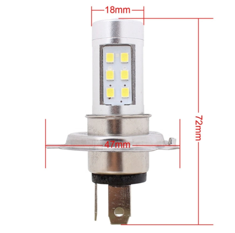 H4 4.2W 630LM White Light 21 LED 2835 SMD Car Headlamp Bulb, Constant Current, DC 12-24V - LED Headlamps by buy2fix | Online Shopping UK | buy2fix