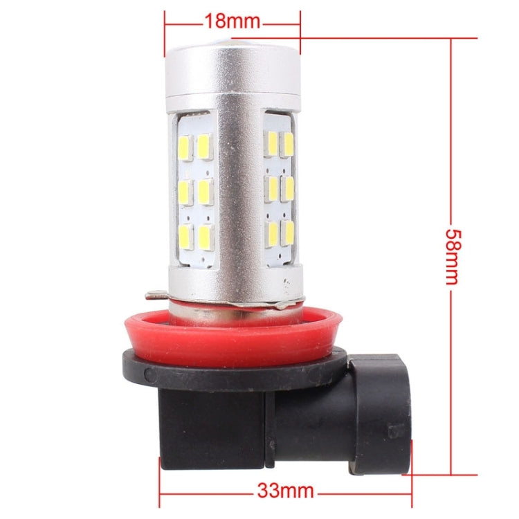 2 PCS H11 4.2W 630LM White Light 21 LED 2835 SMD Car Front Fog Light Lamp Bulb, DC 12V - Fog / Driving Lights by buy2fix | Online Shopping UK | buy2fix