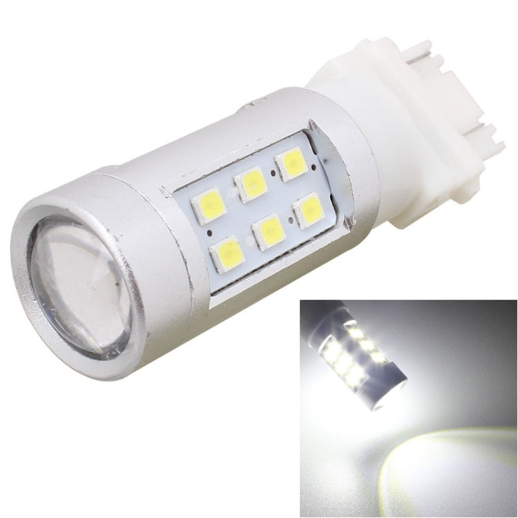 2 PCS T25 4.2W 630LM White Light Dual Wires 21 LED 2835 SMD Car Brake Light Daytime Running Light Bulb, DC 12V - Brake Lights by buy2fix | Online Shopping UK | buy2fix