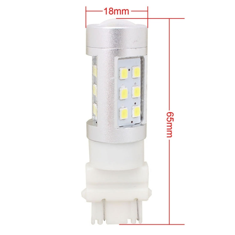 2 PCS T25 4.2W 630LM White Light Dual Wires 21 LED 2835 SMD Car Brake Light Daytime Running Light Bulb, DC 12V - Brake Lights by buy2fix | Online Shopping UK | buy2fix