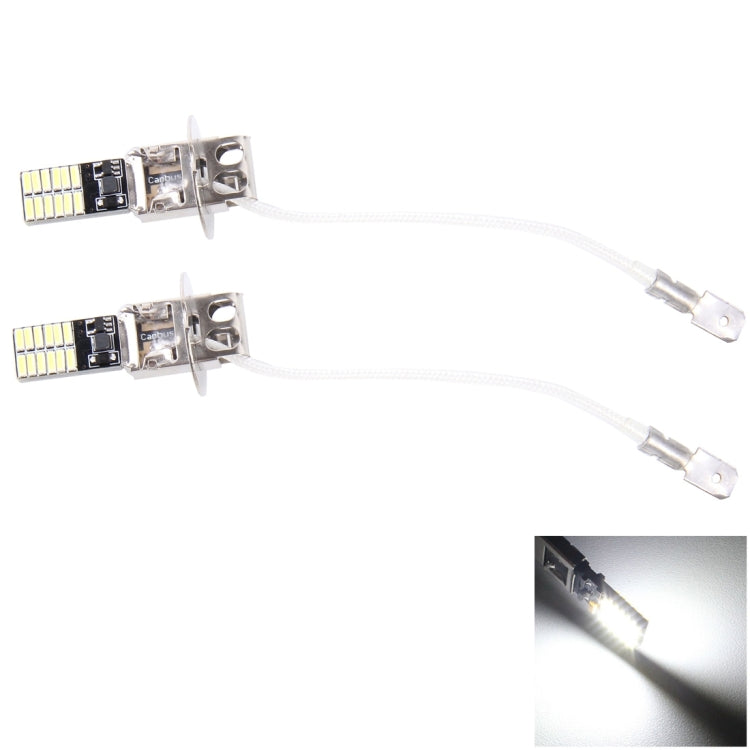 2 PCS H3 4.8W 720LM 6500K White Light 24 LED SMD 4014 Error-Free Canbus Car Clearance Lights Lamp, DC 12V - Clearance Lights by buy2fix | Online Shopping UK | buy2fix