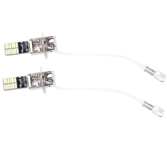 2 PCS H3 4.8W 720LM 6500K White Light 24 LED SMD 4014 Error-Free Canbus Car Clearance Lights Lamp, DC 12V by buy2fix