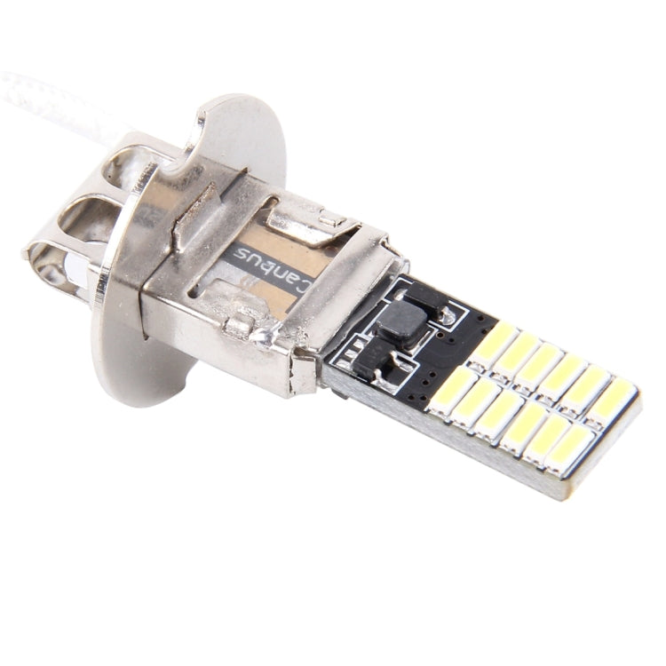 2 PCS H3 4.8W 720LM 6500K White Light 24 LED SMD 4014 Error-Free Canbus Car Clearance Lights Lamp, DC 12V - Clearance Lights by buy2fix | Online Shopping UK | buy2fix