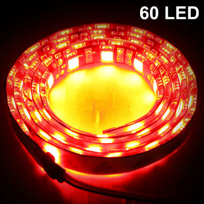 Red 60 LED 5050 SMD Waterproof Flexible Car Strip Light, DC 12V, Length: 1m by buy2fix