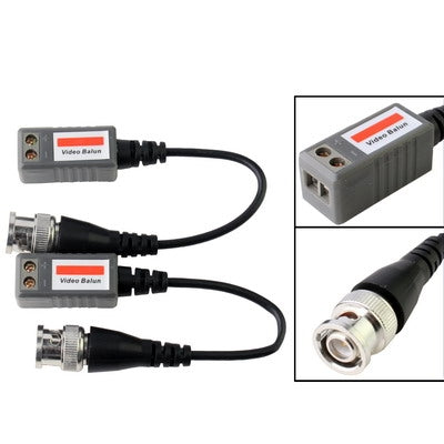 2 PCS 1 Channel Passive Video Transceiver(Grey) by buy2fix