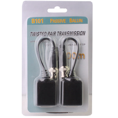2 PCS Passive Balun Twisted Pair Transceiver(Black) - Video Balun by buy2fix | Online Shopping UK | buy2fix