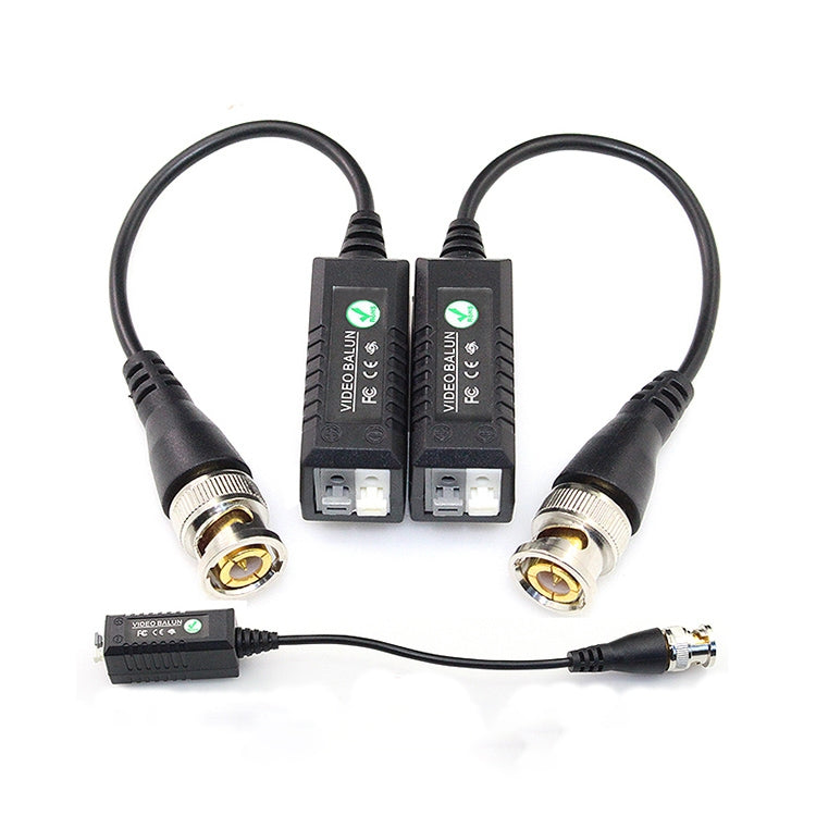 CCTV Via Twisted Pairs Passive UTP Video Transceiver(Black) - Video Balun by buy2fix | Online Shopping UK | buy2fix